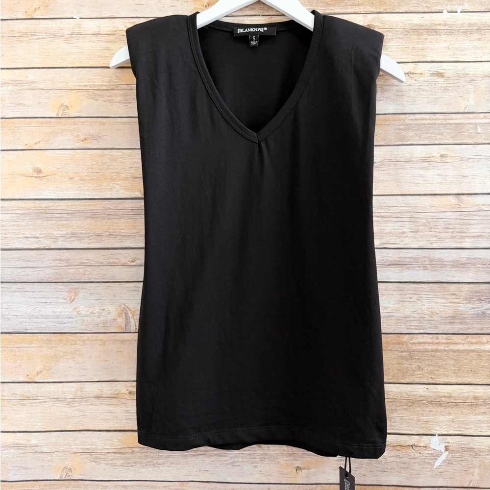BLANKNYC Top Women’s Size Small Black Might Be Right Muscle Tank NWT